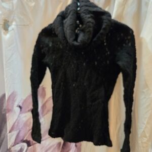 Versace Black Cowl Neck Sweater